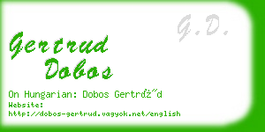 gertrud dobos business card